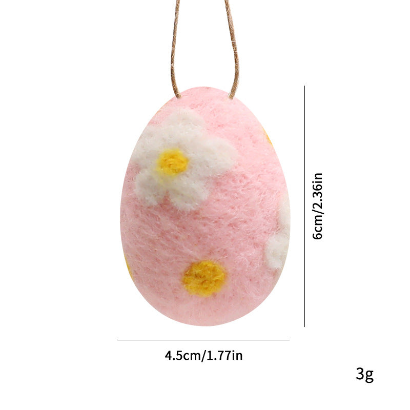 Wholesale Easter Egg Simulation Wool Felt Foam Egg DIY Decoration Easter Decoration
